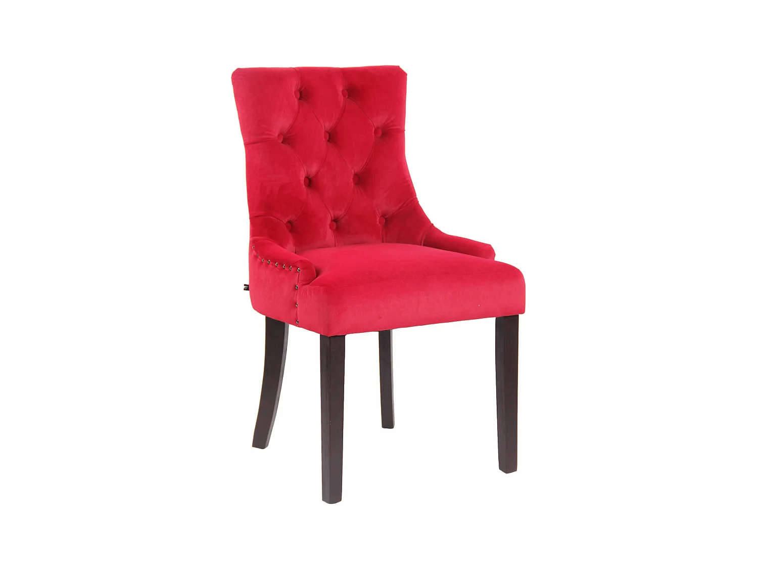 chaise salle à manger - Velours & Antique - Rouge - Aberdeen