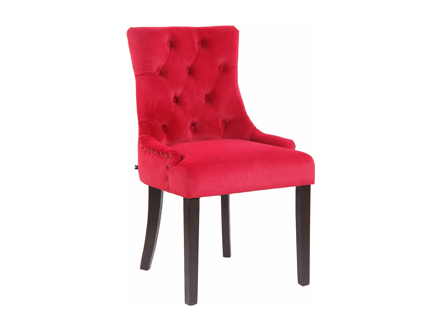 chaise salle à manger - Velours & Antique - Rouge - Aberdeen