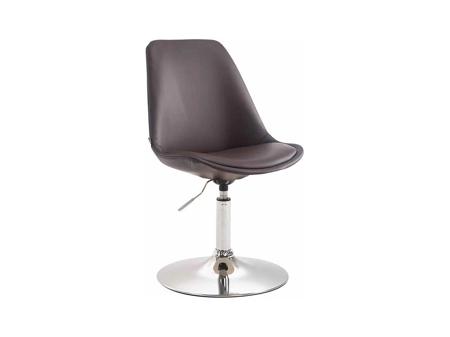 chaise salle à manger - Similicuir & Chrome - Marron - Maverick
