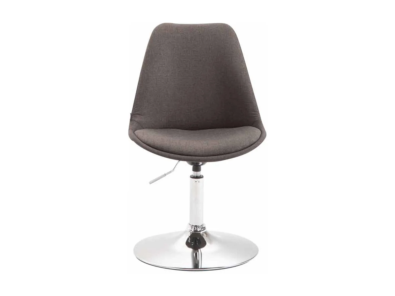 Lot de 4  chaise salle à manger - Tissu & Chrome - Gris foncé - Maverick