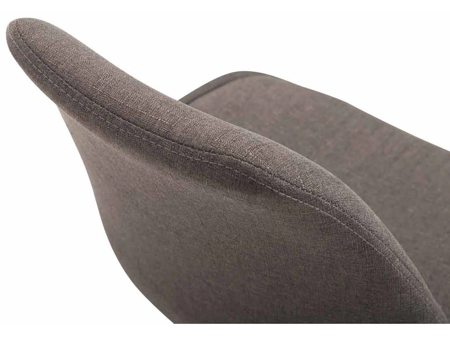 Lot de 4  chaise salle à manger - Tissu & Chrome - Gris foncé - Maverick