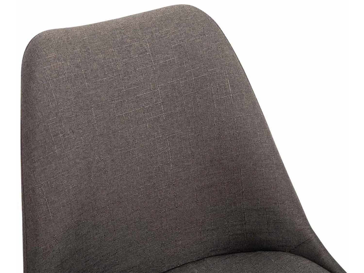 Lot de 4  chaise salle à manger - Tissu & Chrome - Gris foncé - Maverick