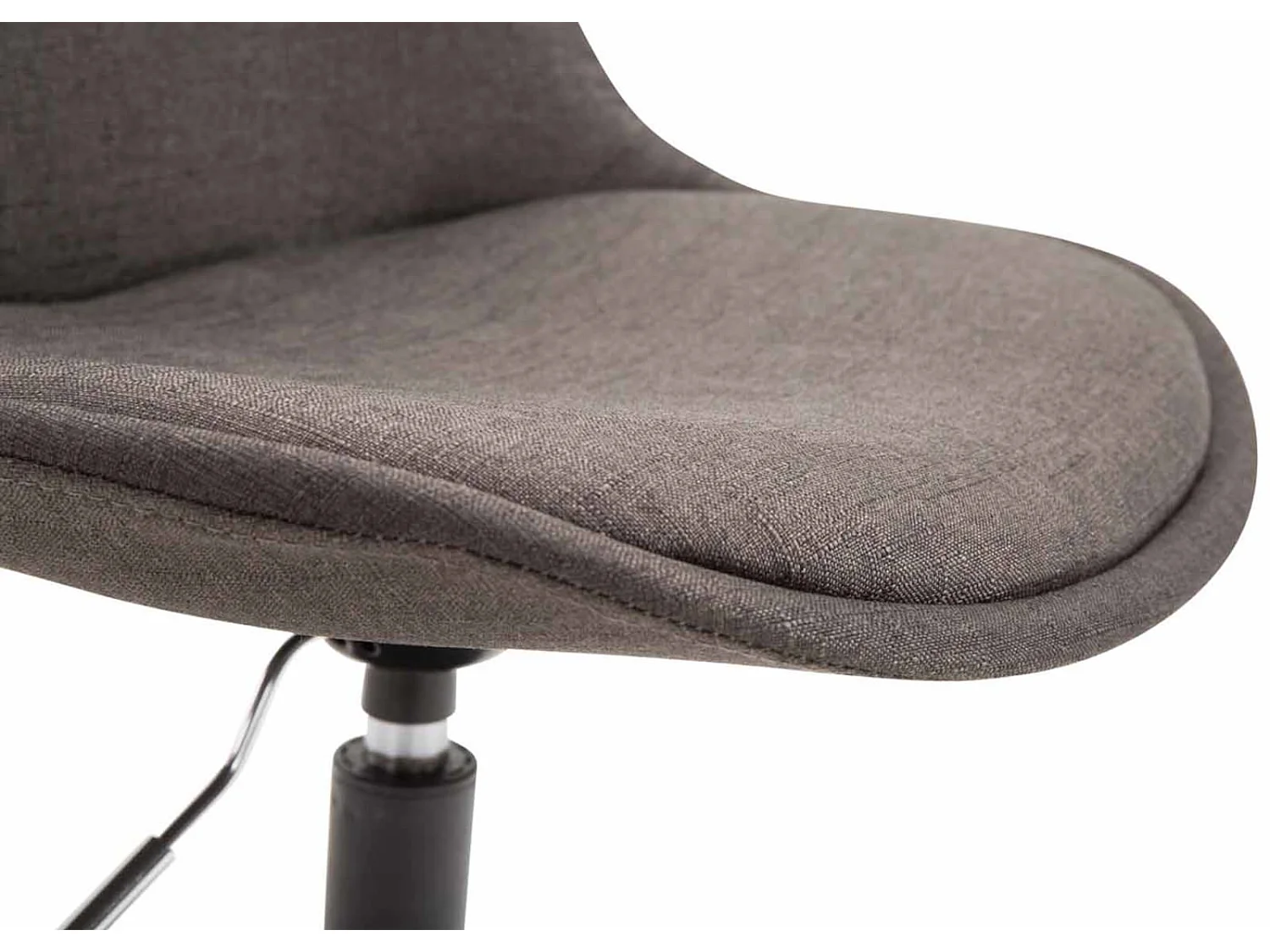 Lot de 4  chaise salle à manger - Tissu & Chrome - Gris foncé - Maverick