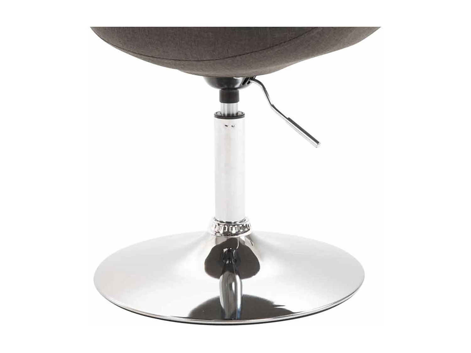 Lot de 4  chaise salle à manger - Tissu & Chrome - Gris foncé - Maverick