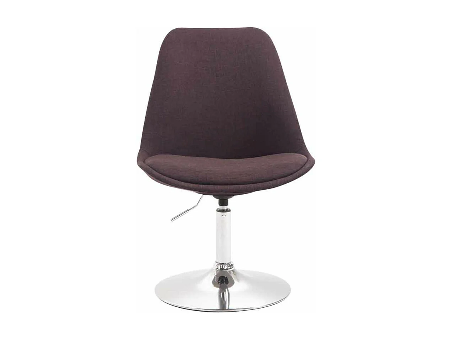 Lot de 4  chaise salle à manger - Tissu & Chrome - Marron - Maverick