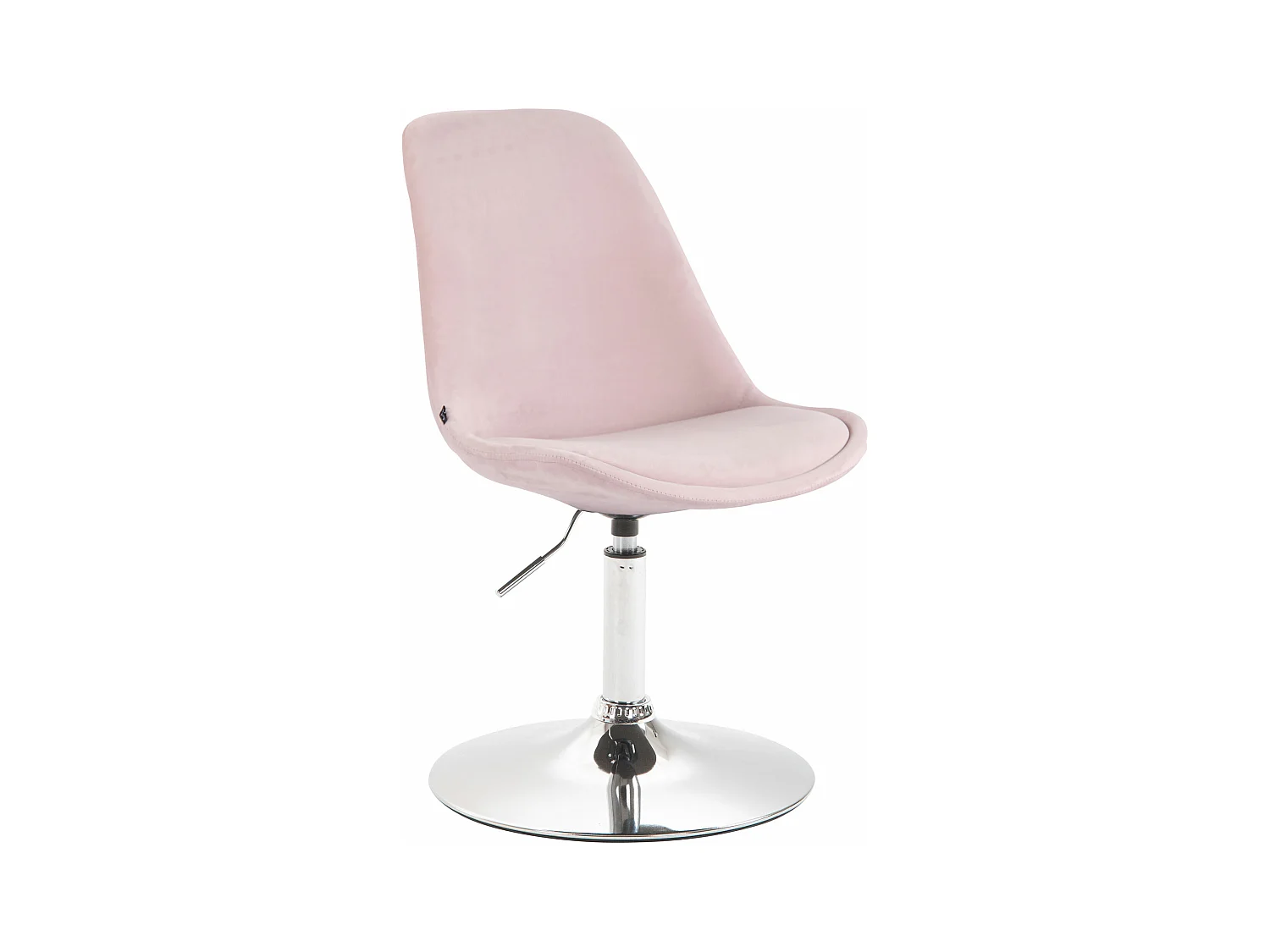 chaise salle à manger - Velours & Chrome - Rose - Maverick