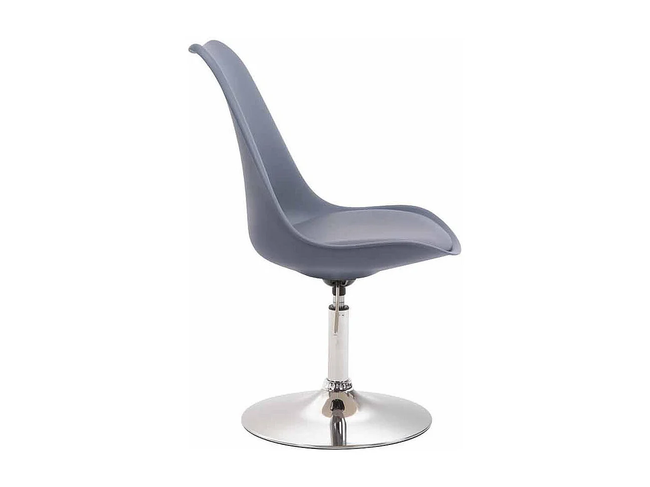 Eetkamerstoelen - Kunststof & chroom - grijs - Maverick