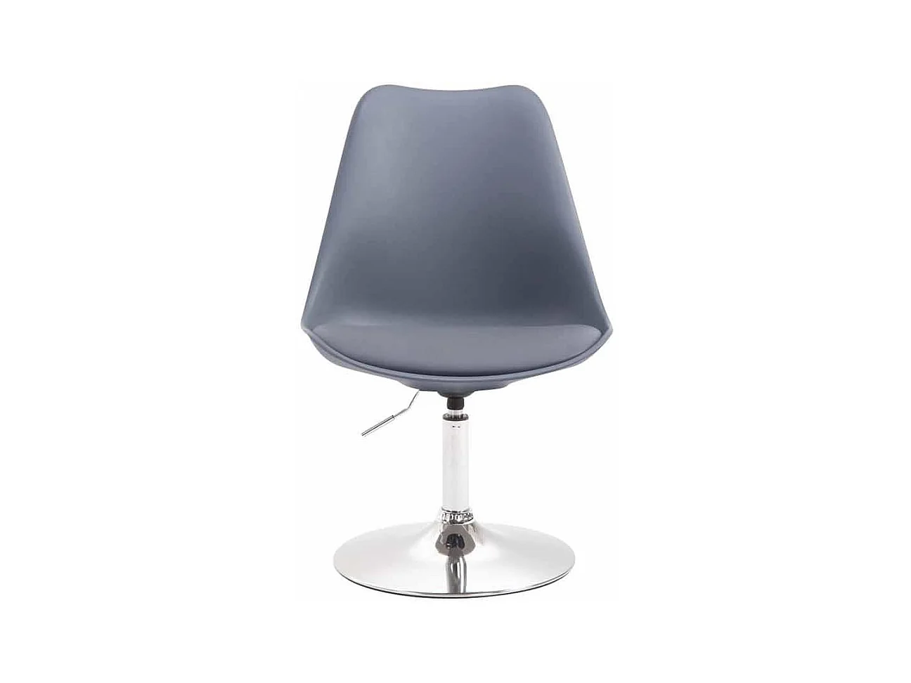 chaise salle à manger - Plastique & Chrome - Gris - Maverick