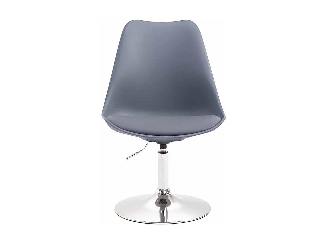 Eetkamerstoelen - Kunststof & chroom - grijs - Maverick