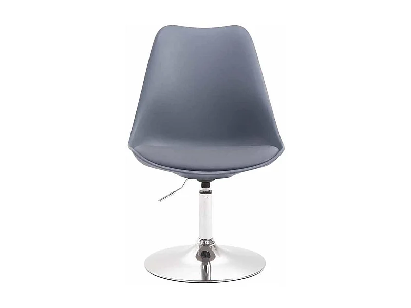 chaise salle à manger - Plastique & Chrome - Gris - Maverick