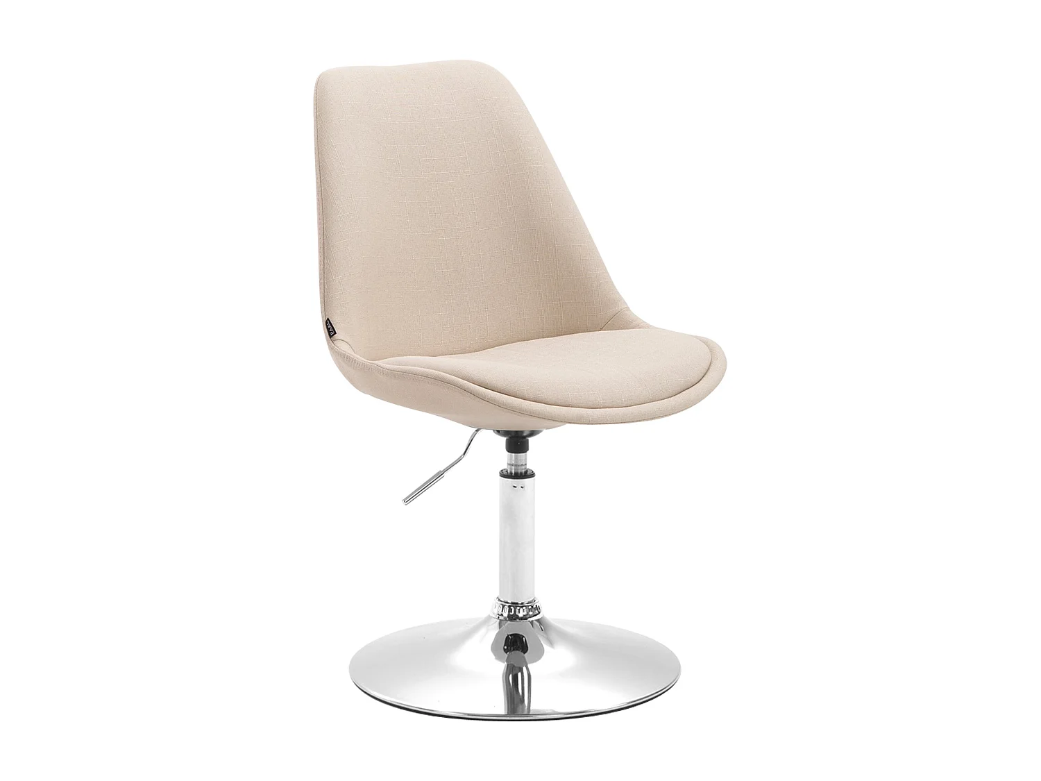 Eetkamerstoelen - Stof & chroom - creme - Maverick