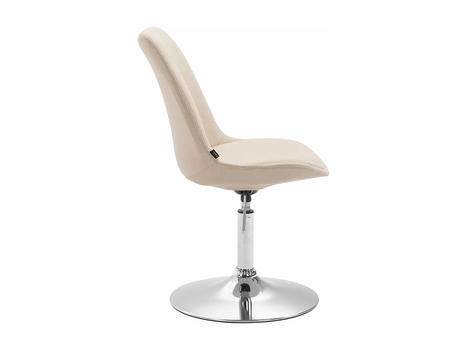 Eetkamerstoelen - Stof & chroom - creme - Maverick