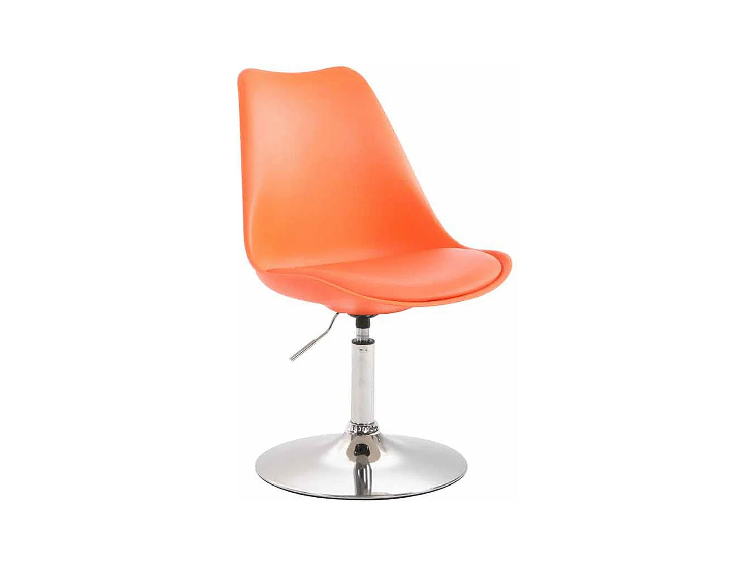 chaise salle à manger - Plastique & Chrome - Orange - Maverick