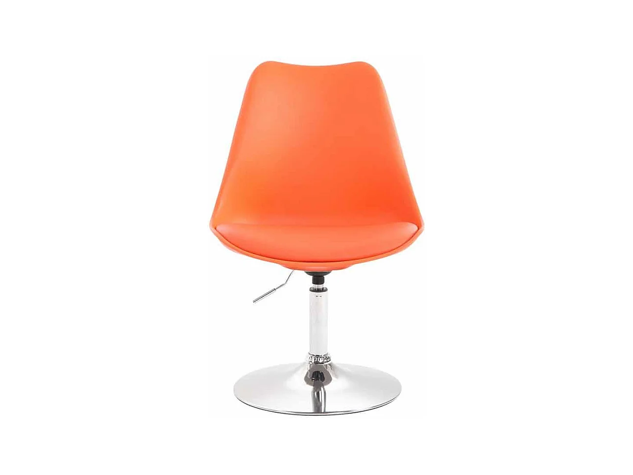 Esszimmerstuhl - Kunststoff & chrom - orange - Maverick