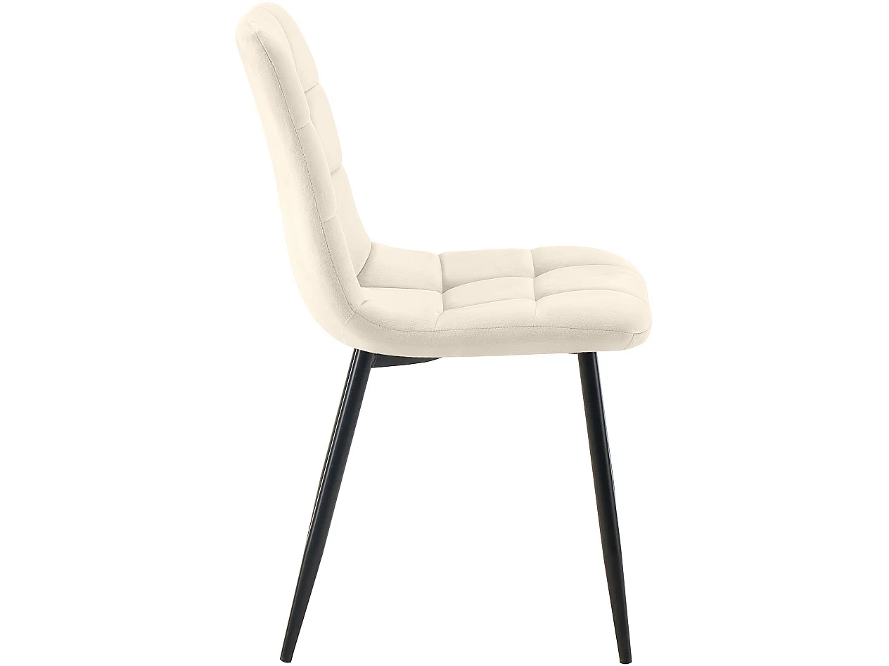 chaise salle à manger - Velours - Crème - Tilde