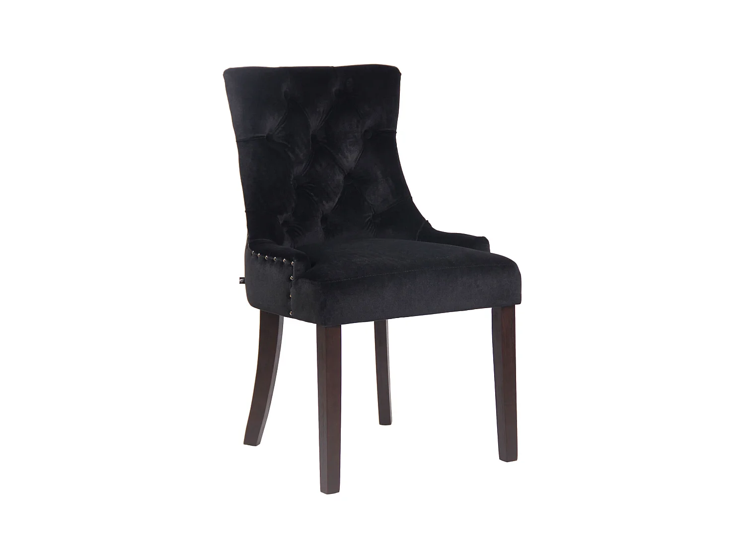 chaise salle à manger - Velours & Antique - Noir - Aberdeen