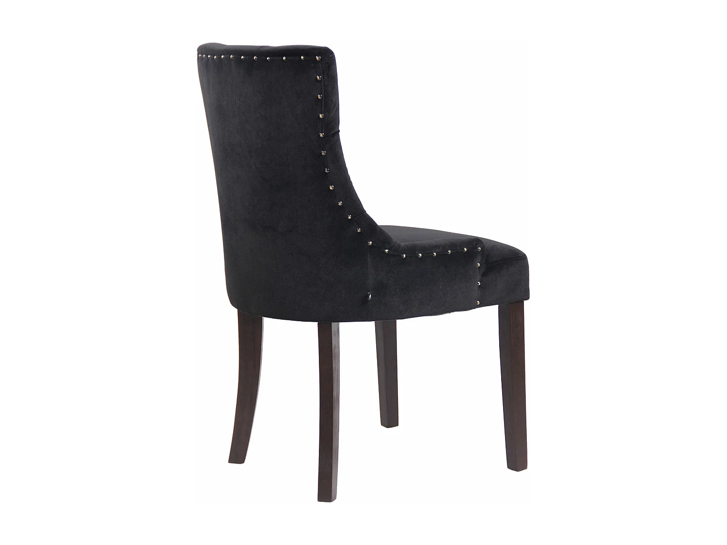 chaise salle à manger - Velours & Antique - Noir - Aberdeen