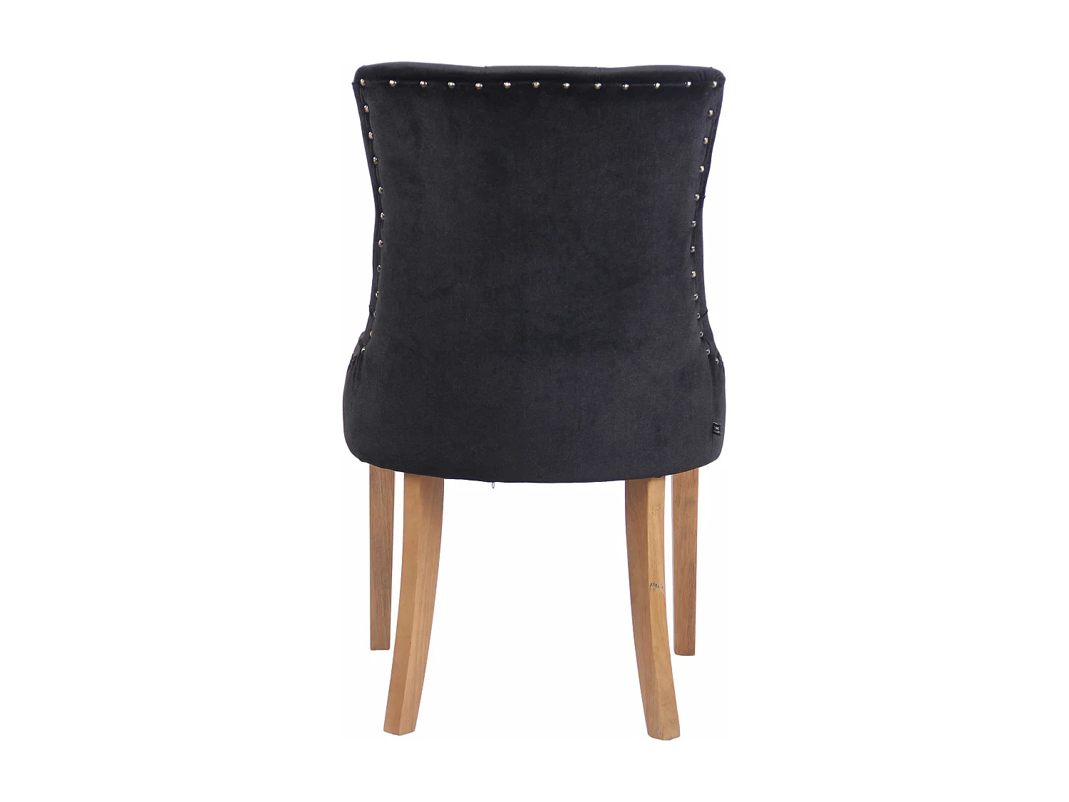 Lot de 4  chaise salle à manger - Velours & Antique clair - Noir - Aberdeen