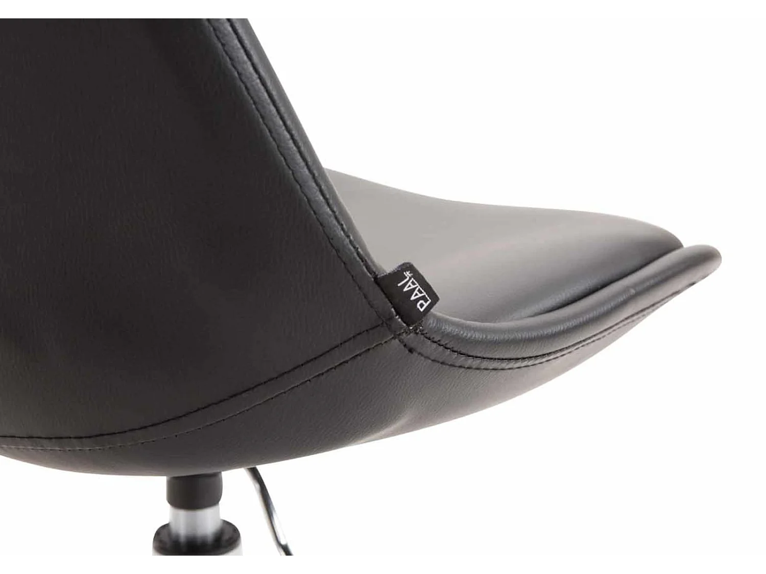 Lot de 4  chaise salle à manger - Similicuir & Chrome - Noir - Maverick