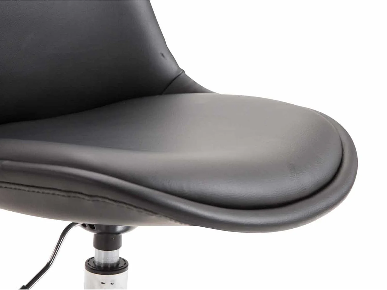 Set De 4  Silla de comedor - Simil cuero & cromo - Negro - Maverick