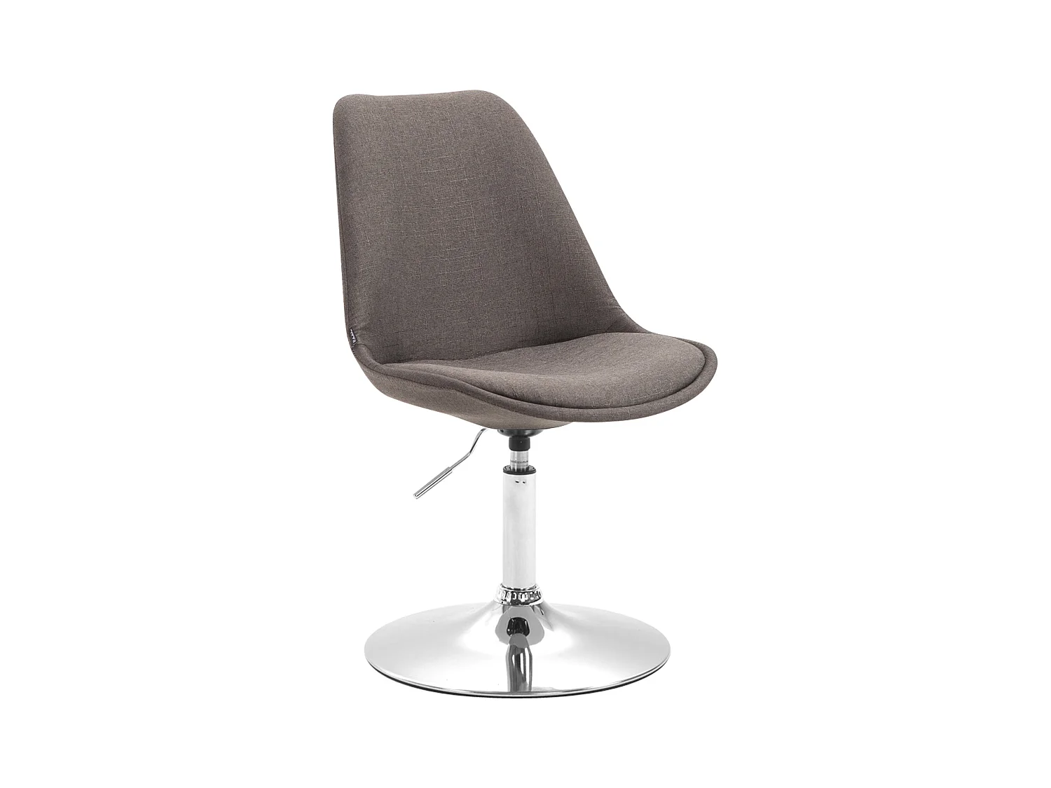 chaise salle à manger - Tissu & Chrome - Gris foncé - Maverick