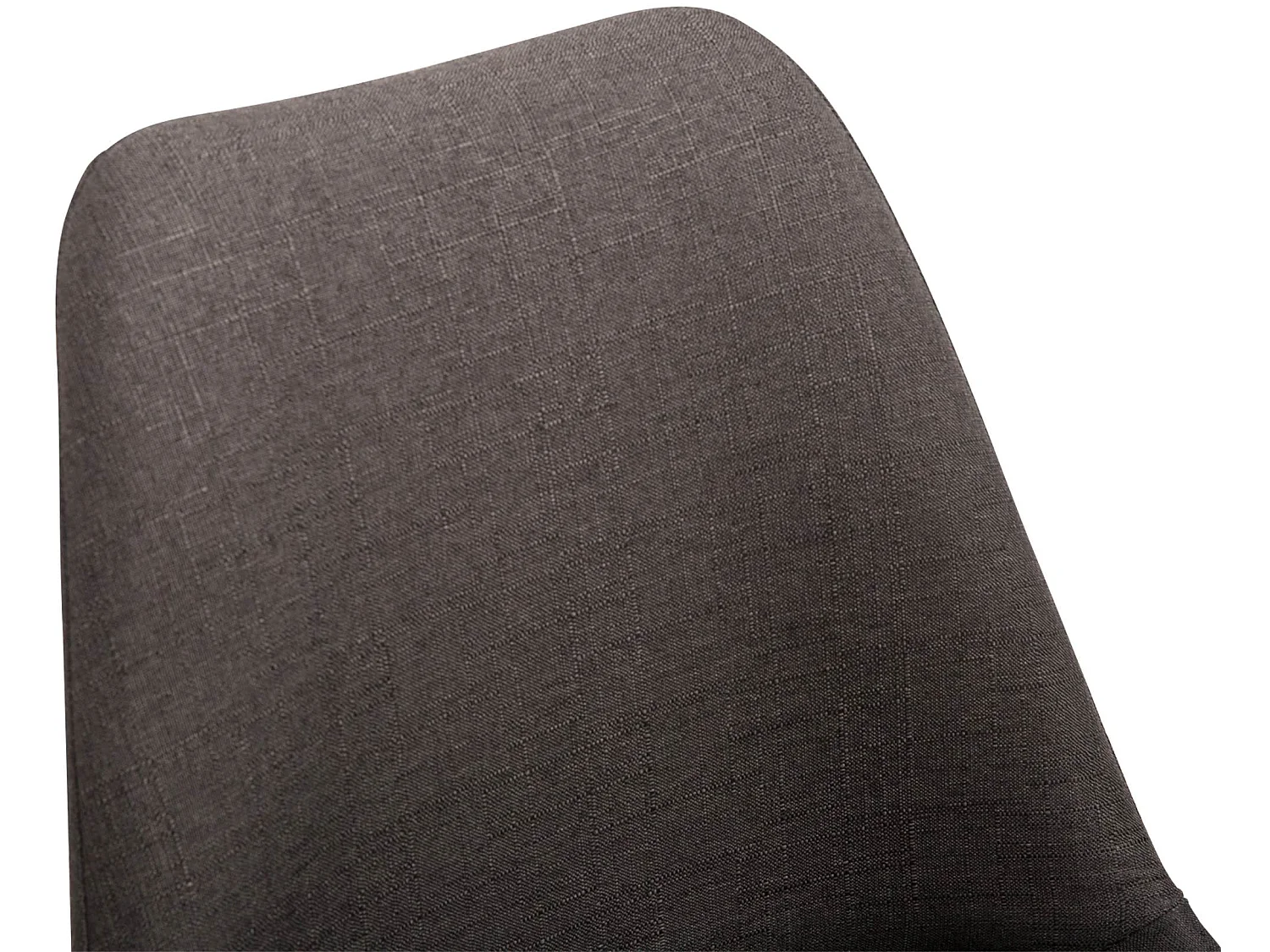 chaise salle à manger - Tissu & Chrome - Gris foncé - Maverick