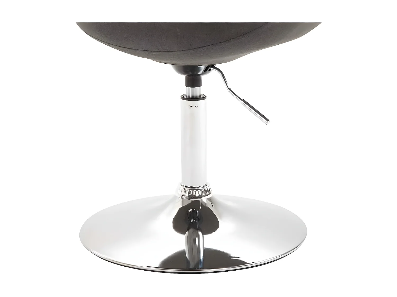 chaise salle à manger - Tissu & Chrome - Gris foncé - Maverick