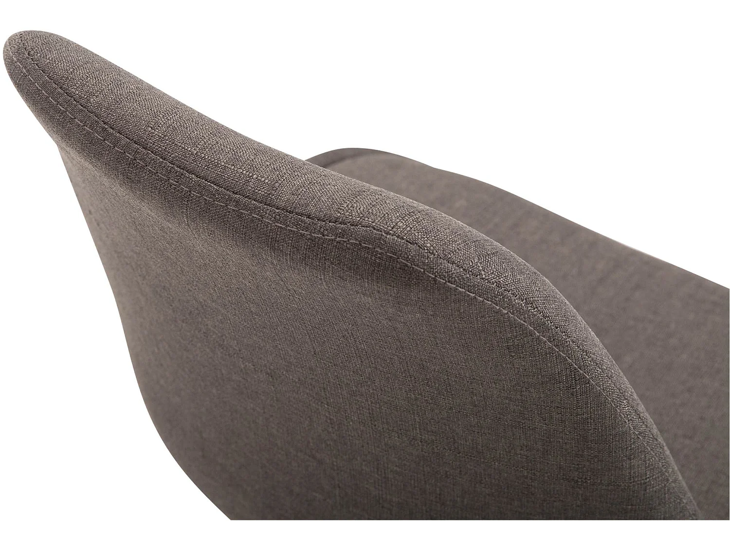 chaise salle à manger - Tissu & Chrome - Gris foncé - Maverick