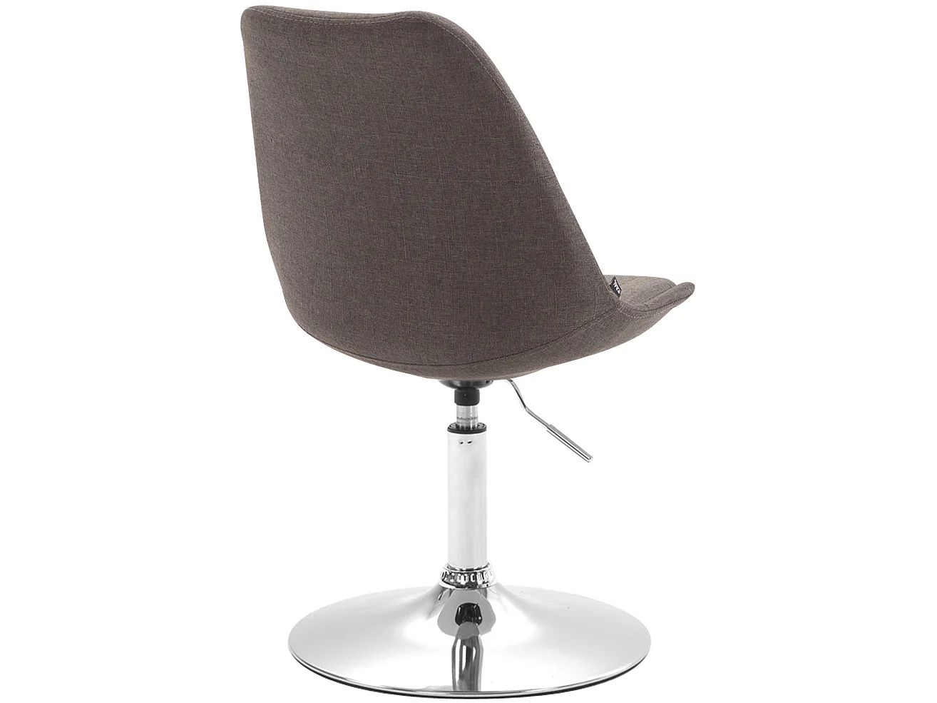 chaise salle à manger - Tissu & Chrome - Gris foncé - Maverick