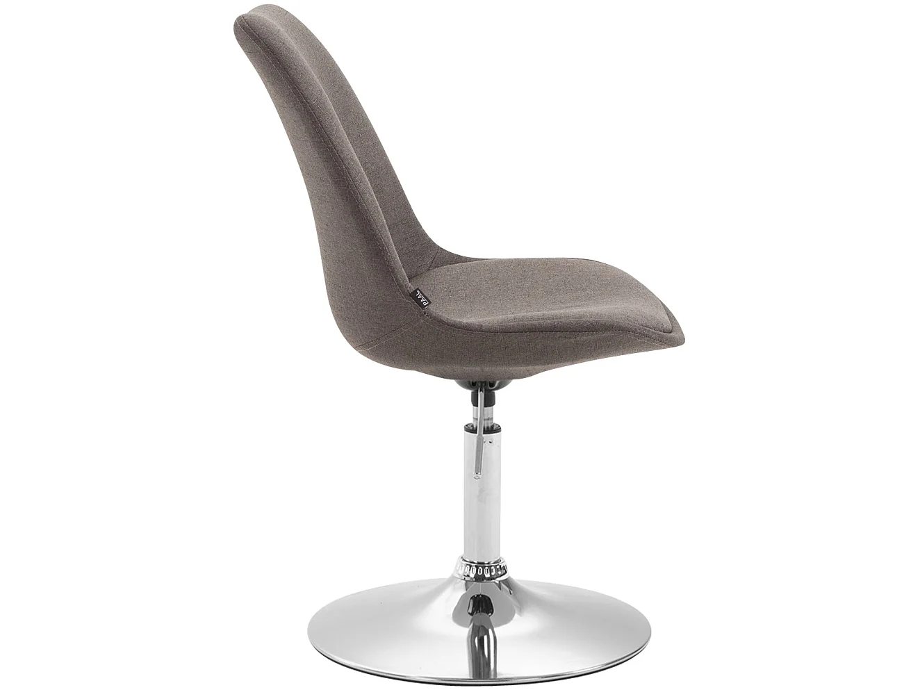 chaise salle à manger - Tissu & Chrome - Gris foncé - Maverick