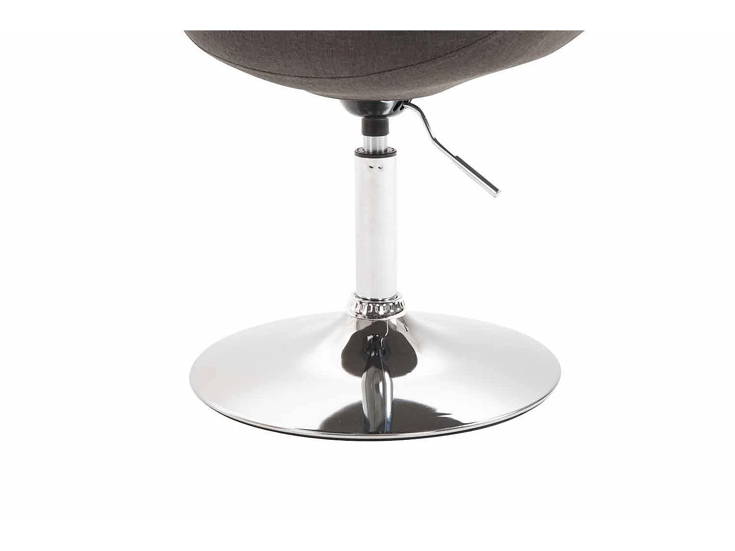 chaise salle à manger - Tissu & Chrome - Gris foncé - Maverick