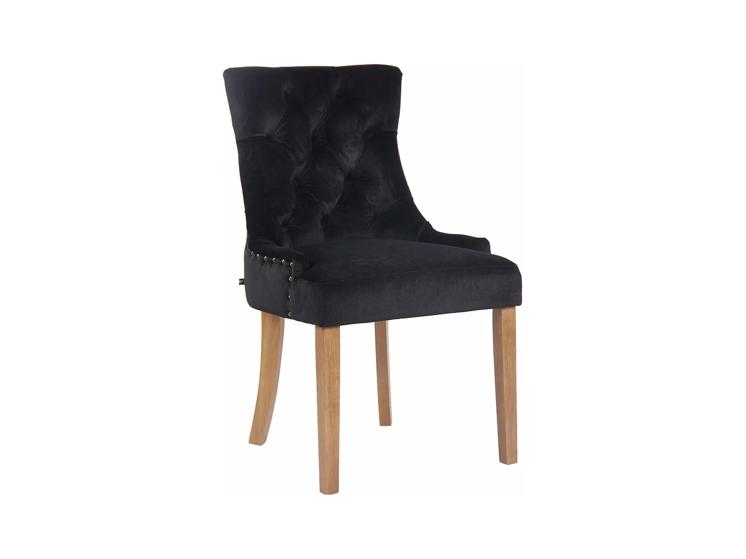 chaise salle à manger - Velours & Antique clair - Noir - Aberdeen