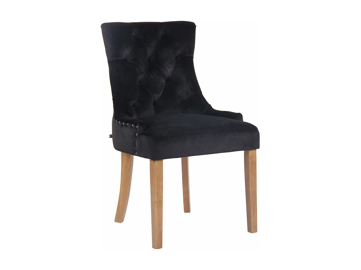 Eetkamerstoelen - Fluweel & antiek licht - zwart - Aberdeen