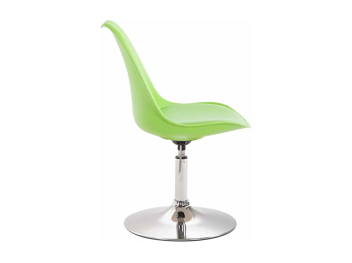 Eetkamerstoelen - Kunststof & chroom - groen - Maverick