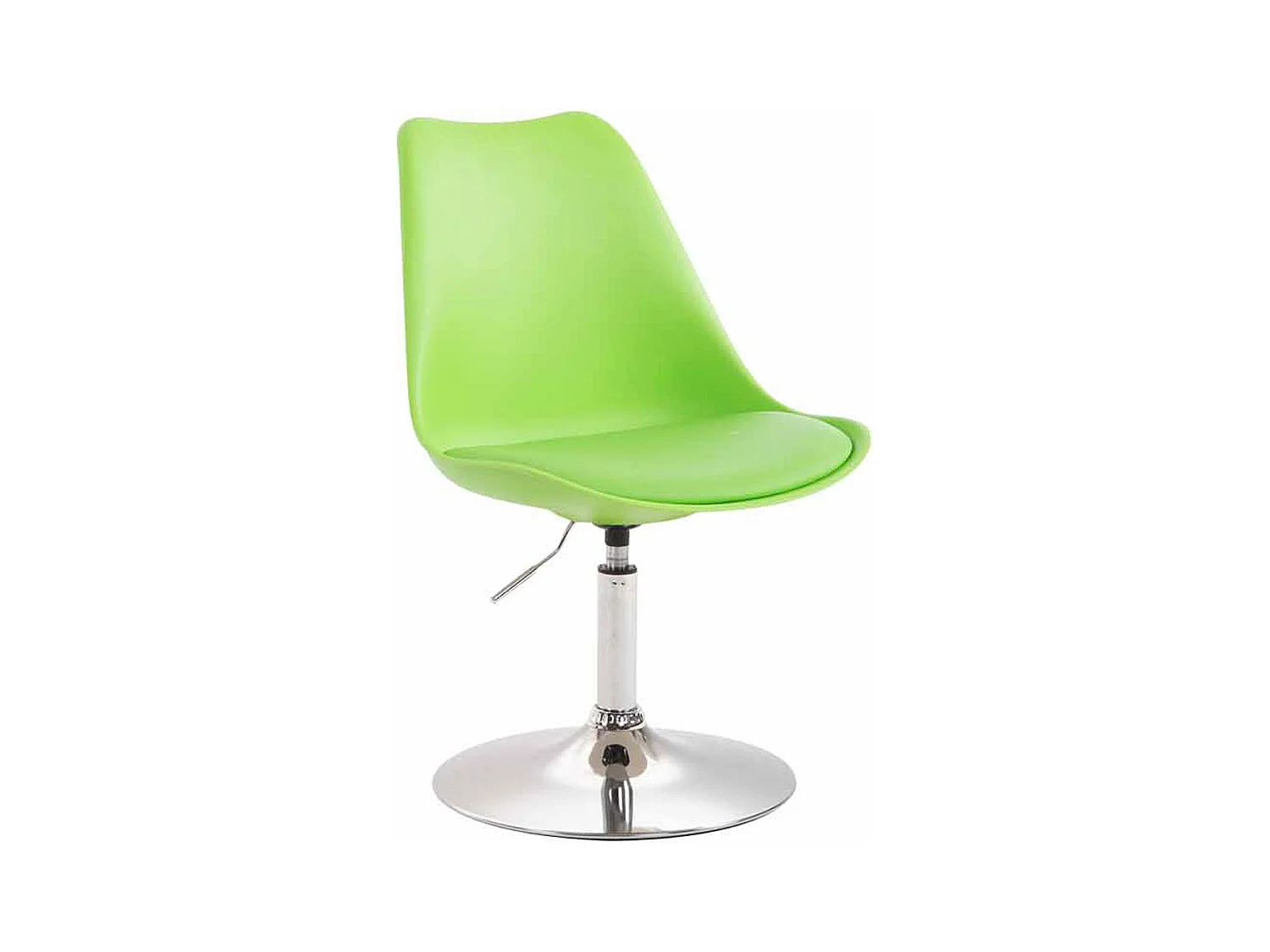 chaise salle à manger - Plastique & Chrome - Vert - Maverick