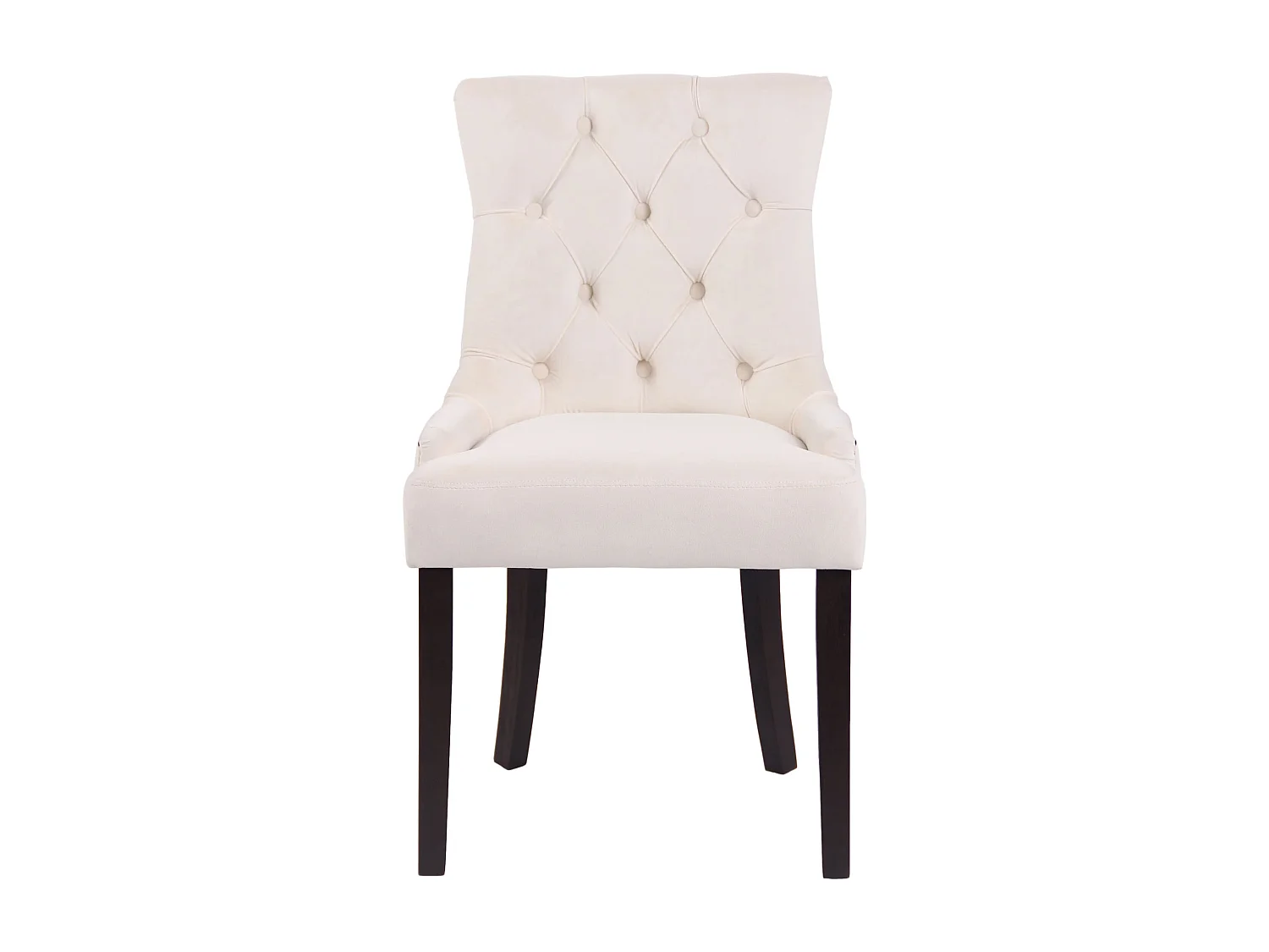 Lot de 4  chaise salle à manger - Velours & Antique - Crème - Aberdeen