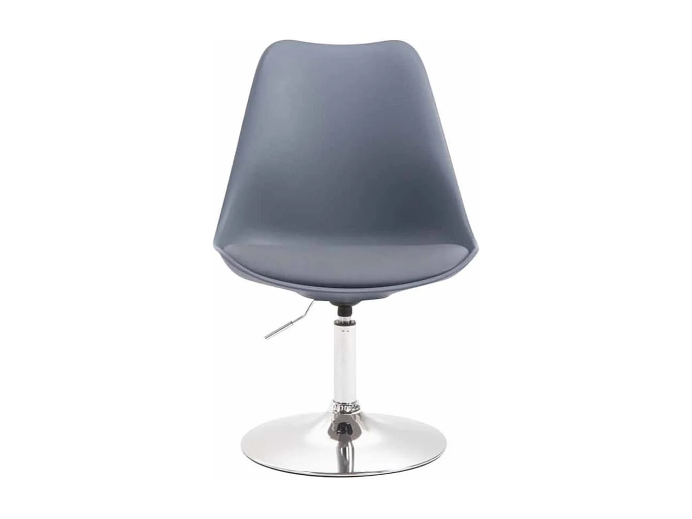 Set van 4  Eetkamerstoelen - Kunststof & chroom - grijs - Maverick