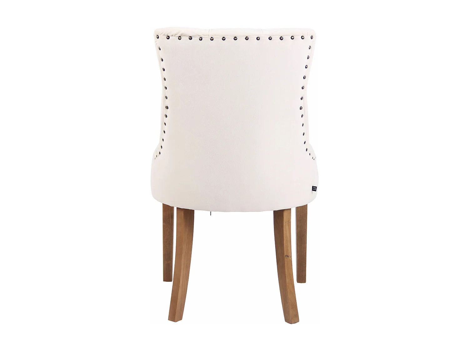 Lot de 4  chaise salle à manger - Velours & Antique clair - Crème - Aberdeen