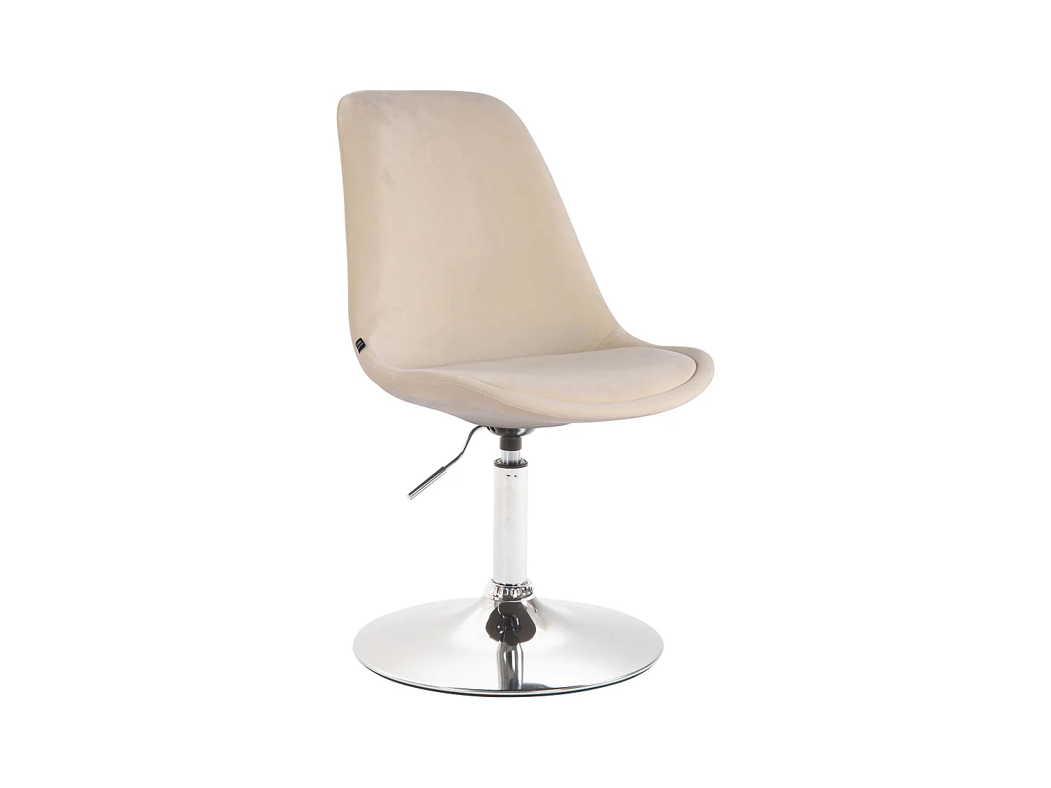 chaise salle à manger - Velours & Chrome - Crème - Maverick