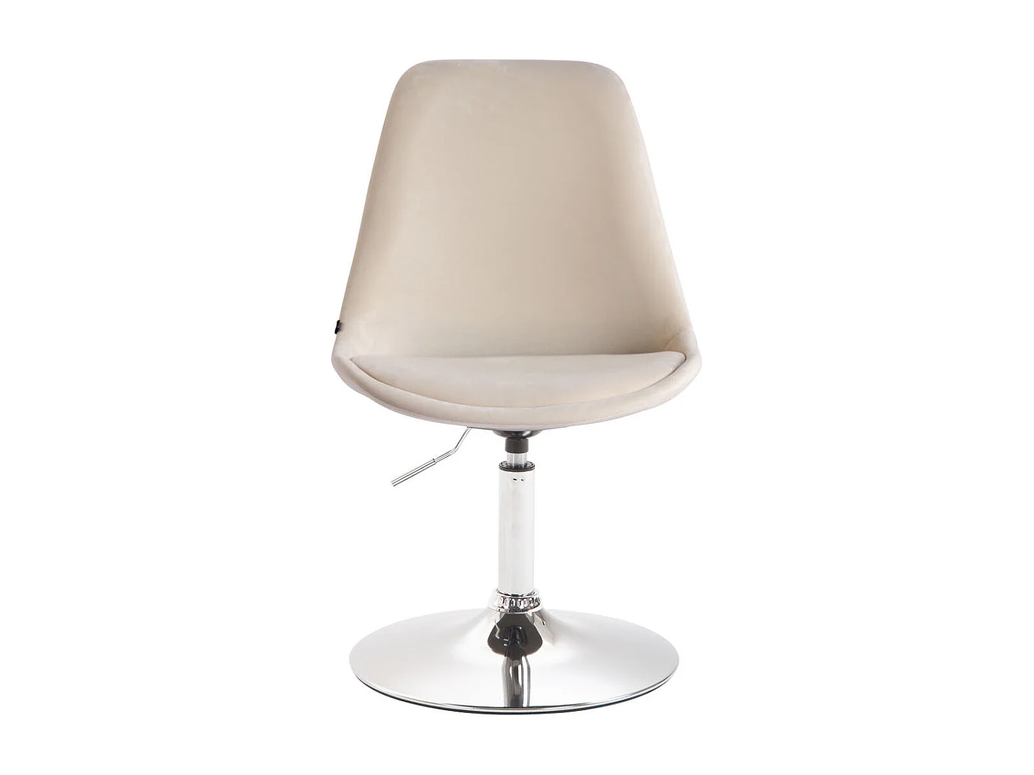 chaise salle à manger - Velours & Chrome - Crème - Maverick