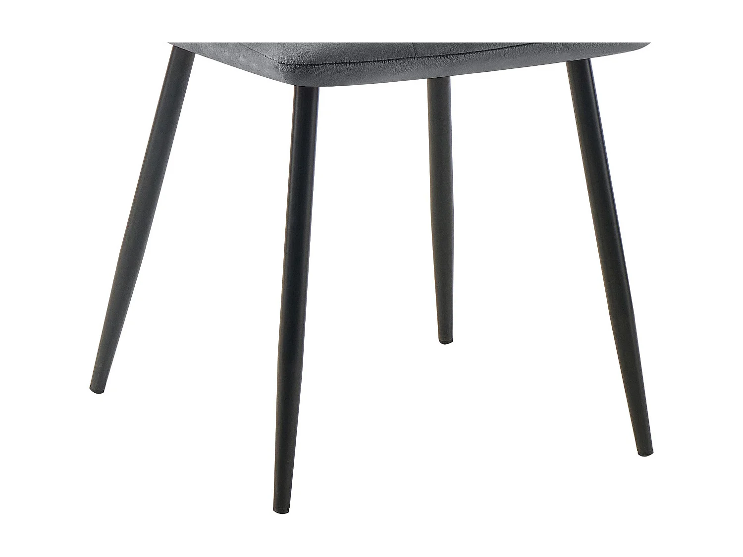 chaise salle à manger - Velours - Gris foncé - Tilde