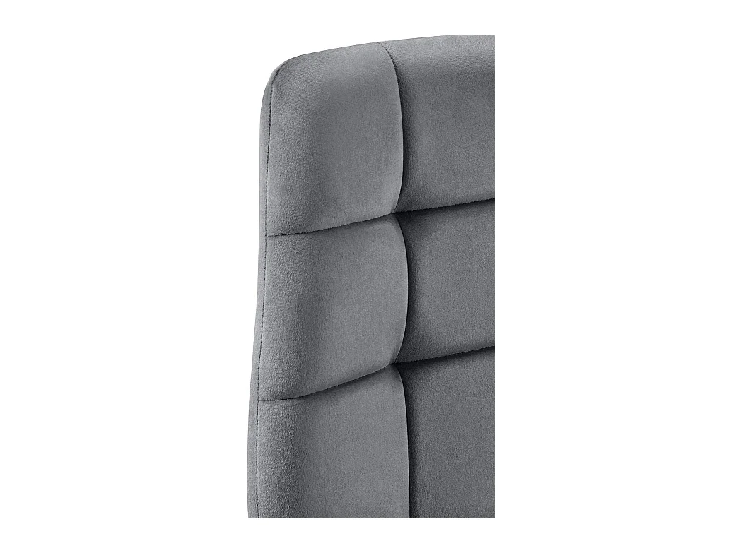 Eetkamerstoelen - Fluweel - donkergrijs - Tilde