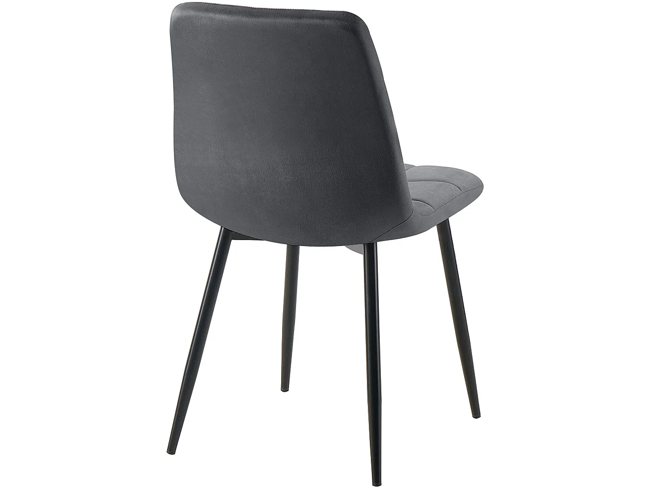 chaise salle à manger - Velours - Gris foncé - Tilde