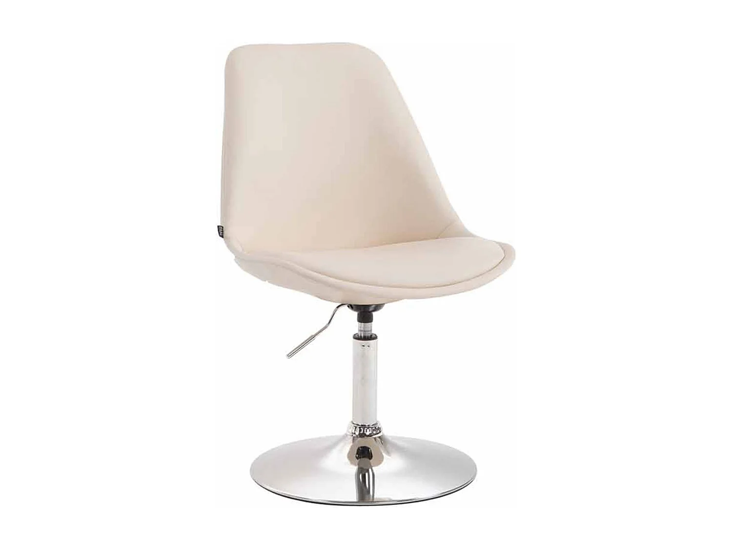 Set van 4  Eetkamerstoelen - Kunstleer & chroom - creme - Maverick