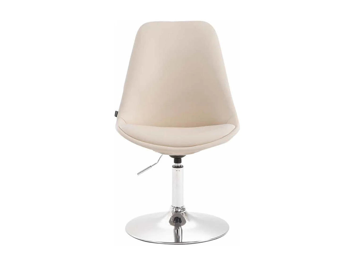 Set van 4  Eetkamerstoelen - Kunstleer & chroom - creme - Maverick