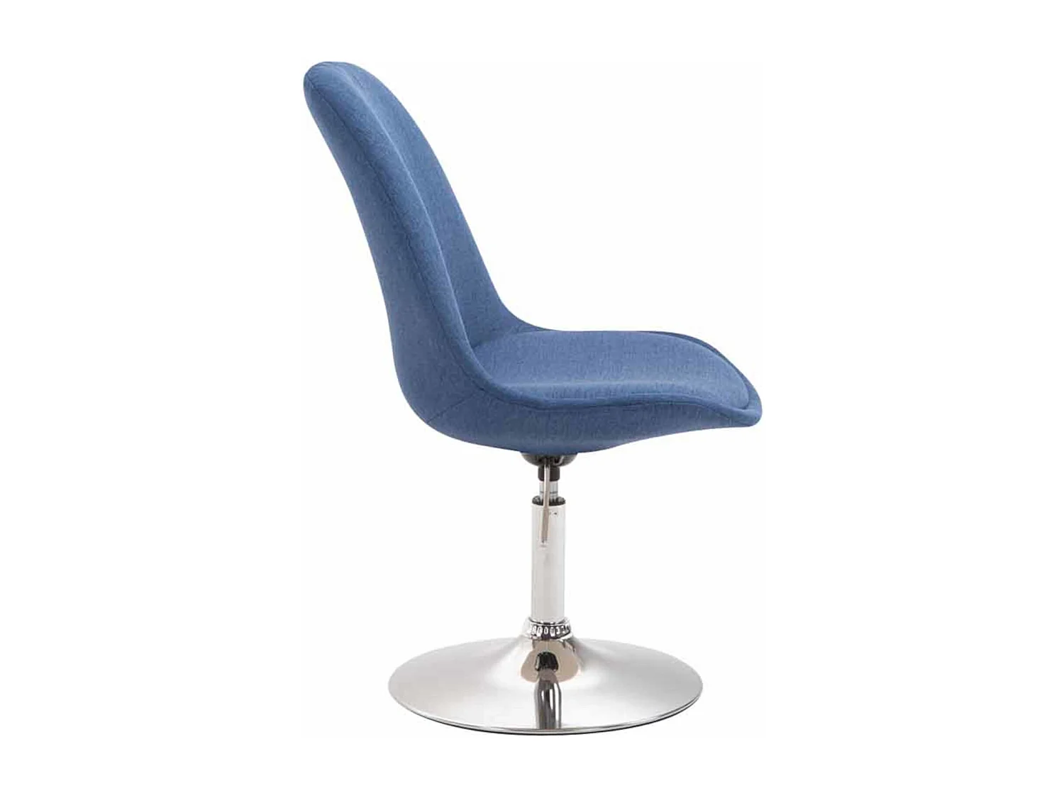 Lot de 4  chaise salle à manger - Tissu & Chrome - Bleu - Maverick