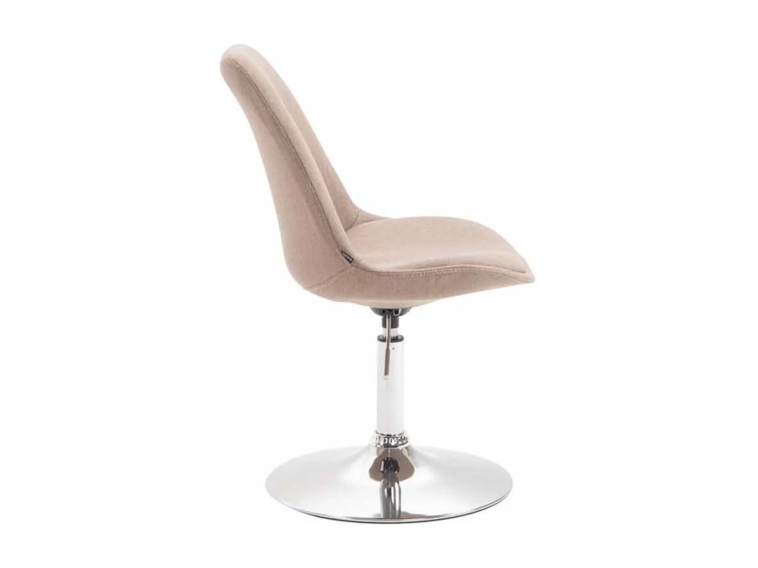 Lot de 4  chaise salle à manger - Tissu & Chrome - Taupe - Maverick