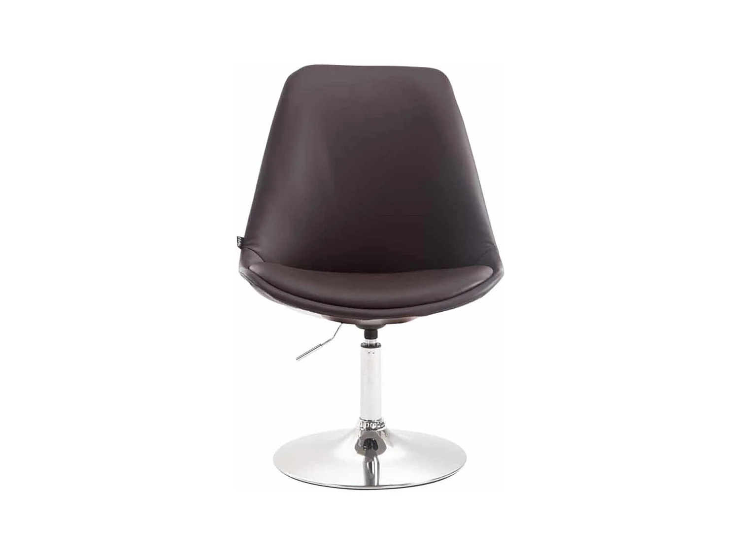 4er Set Esszimmerstuhl - Kunstleder & chrom - braun - Maverick