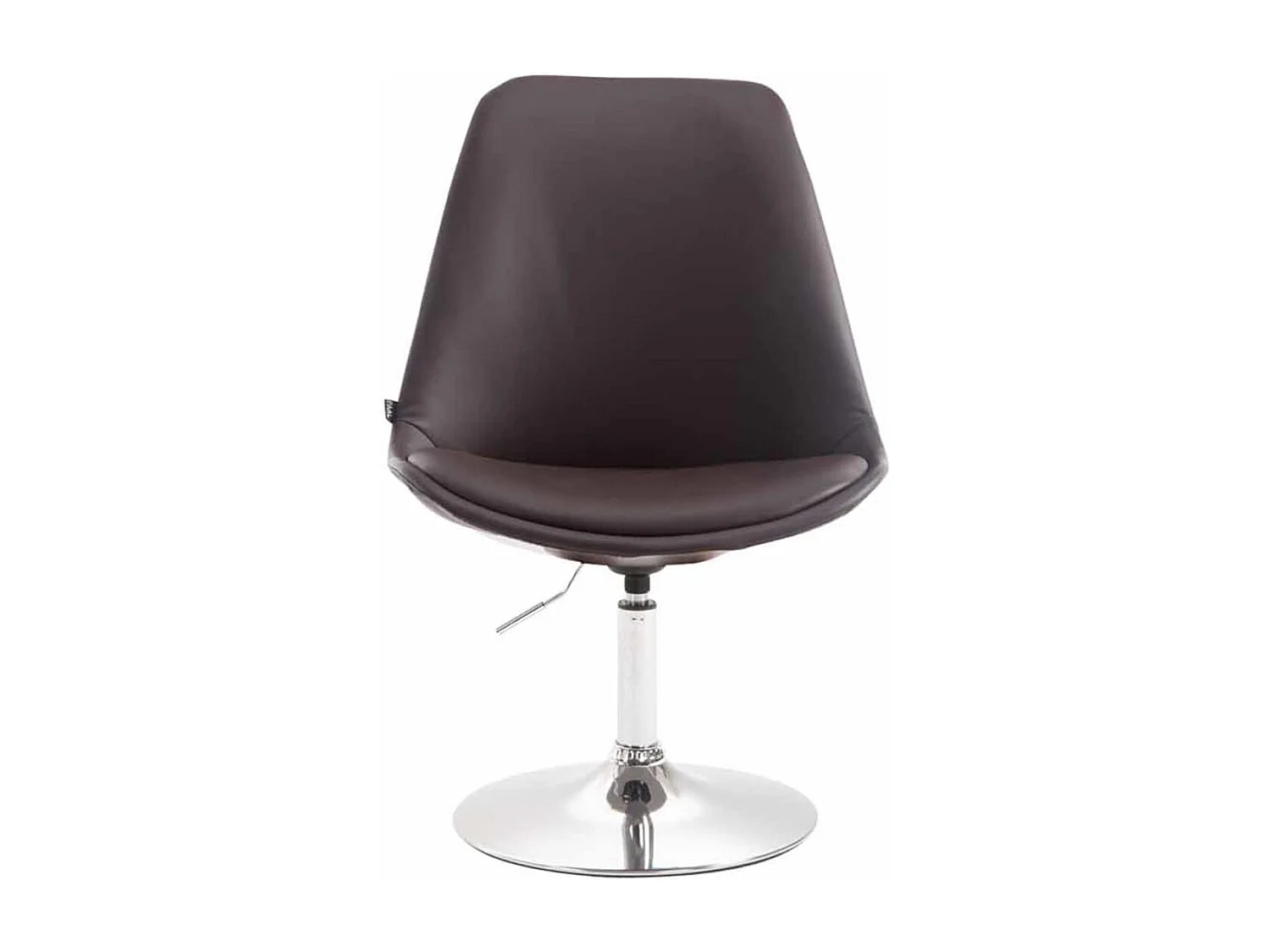 Lot de 4  chaise salle à manger - Similicuir & Chrome - Marron - Maverick