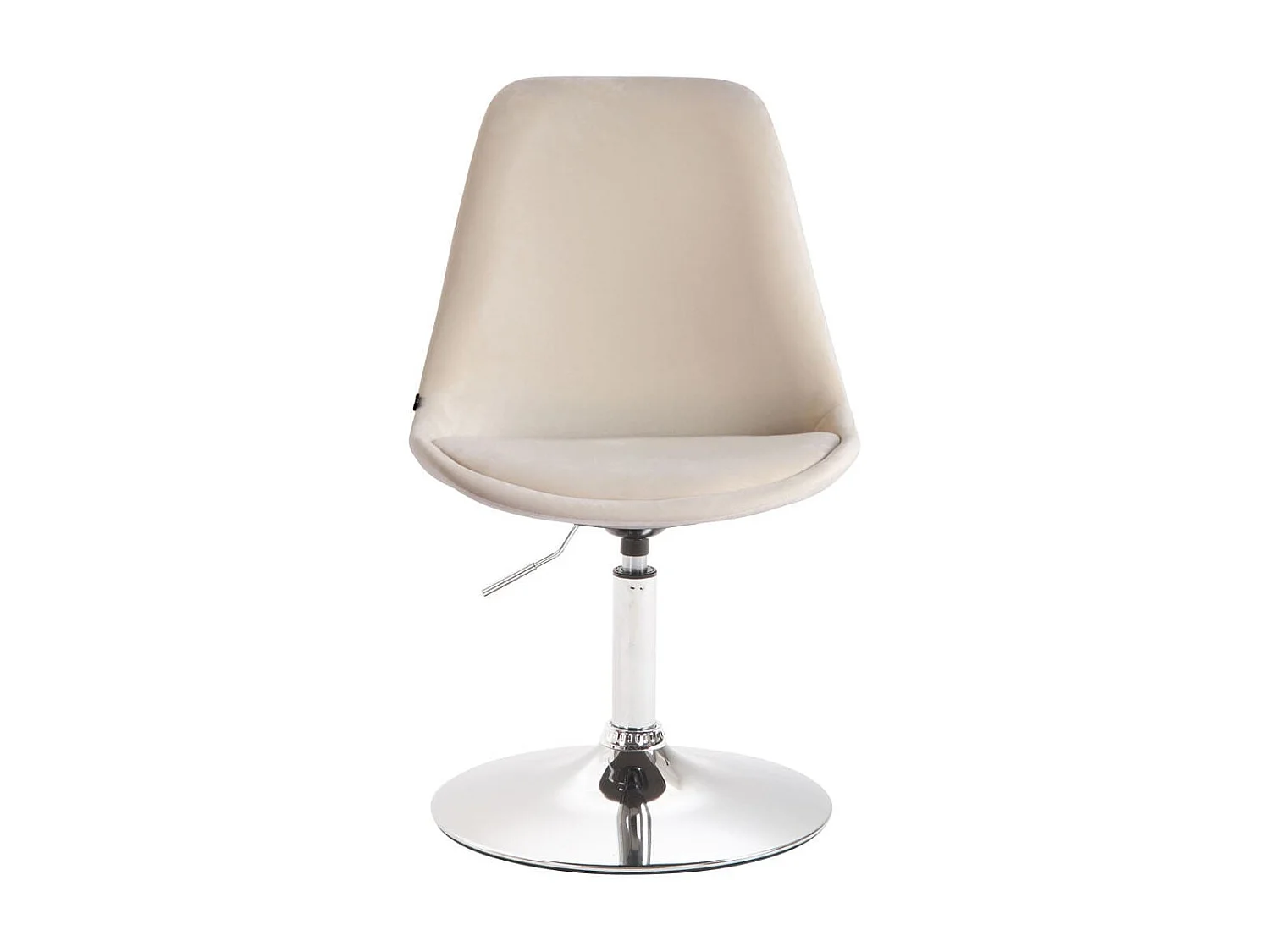 Lot de 4  chaise salle à manger - Velours & Chrome - Crème - Maverick